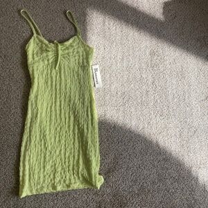 No Boundaries Women’s Light Green Ruched Mini Dress